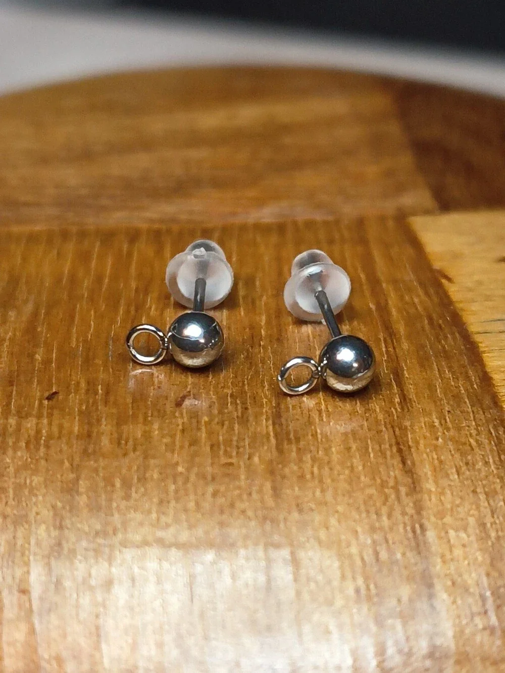 20pc Stainless Steel 4mm Ball Post Earring Components with Loop (10 Pairs) #1